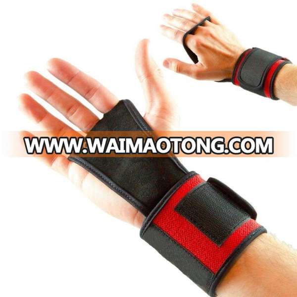 Neoprene Weight Lifting Glove Type Barbell Grip Crossfit Hand Grip With Silicone Padding