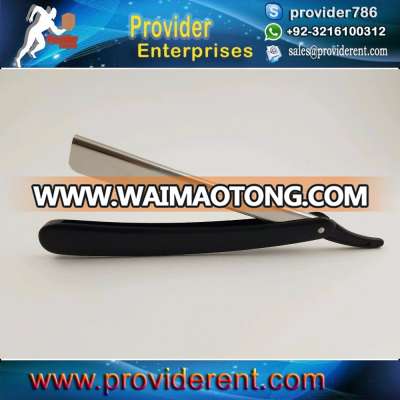 High quality stainless steel fully black straight razor/ barber straight shaving razor